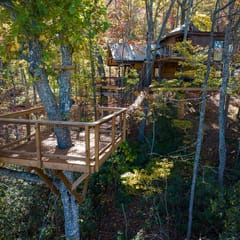 XL Treehouse on 7 Trees with Bridge & Platforms - The Hylo