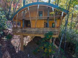 Nest-Shaped Cocoon Treehouse on 4 Trees - The Marsu